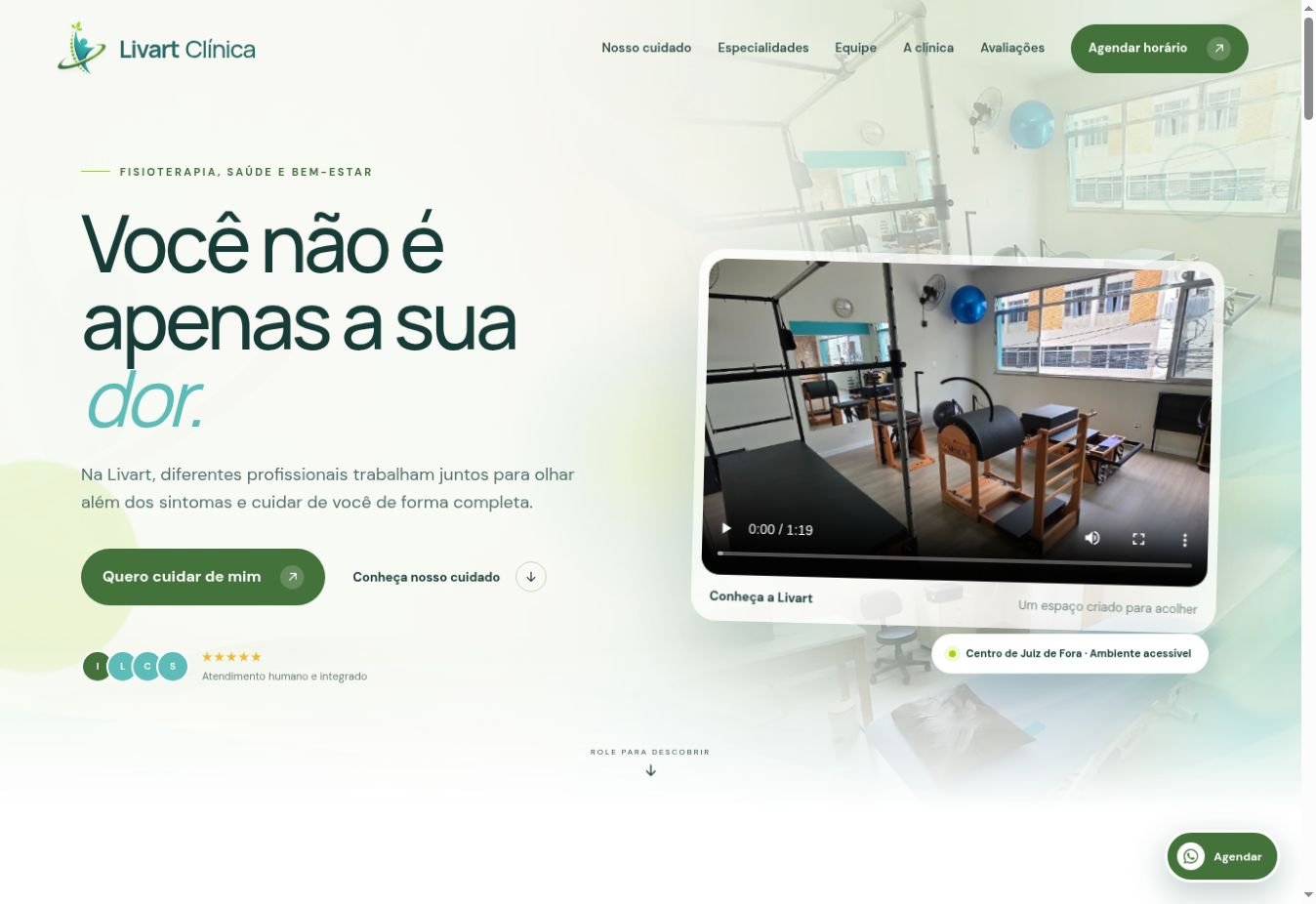 Miniatura do site Livart Clínica